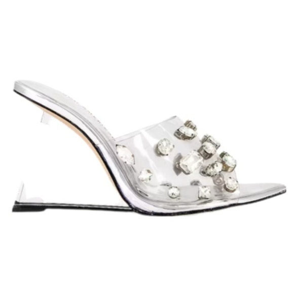 NEW GOOD AMERICAN forever diamond wedge size 7.5 - Picture 3 of 9